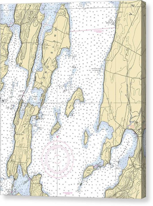 Lake Champlain St Albans Bay-Lake Champlain  Nautical Chart Canvas Print