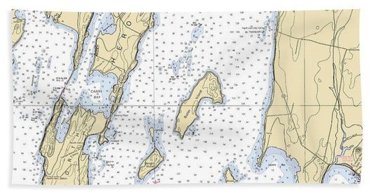 Lake Champlain St Albans Bay-lake Champlain  Nautical Chart - Bath Towel
