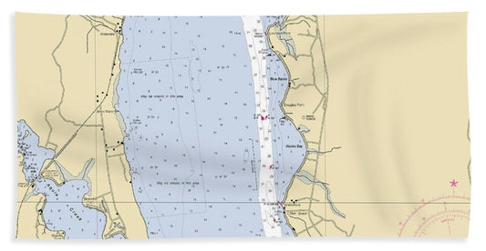 Liverpool Point-maryland Nautical Chart - Beach Towel