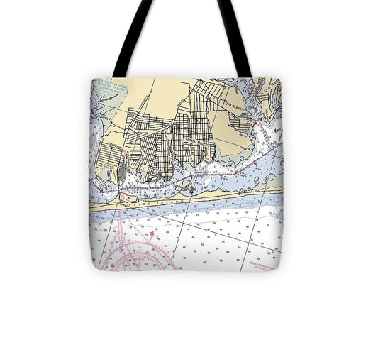 Mastick New York Nautical Chart Tote Bag