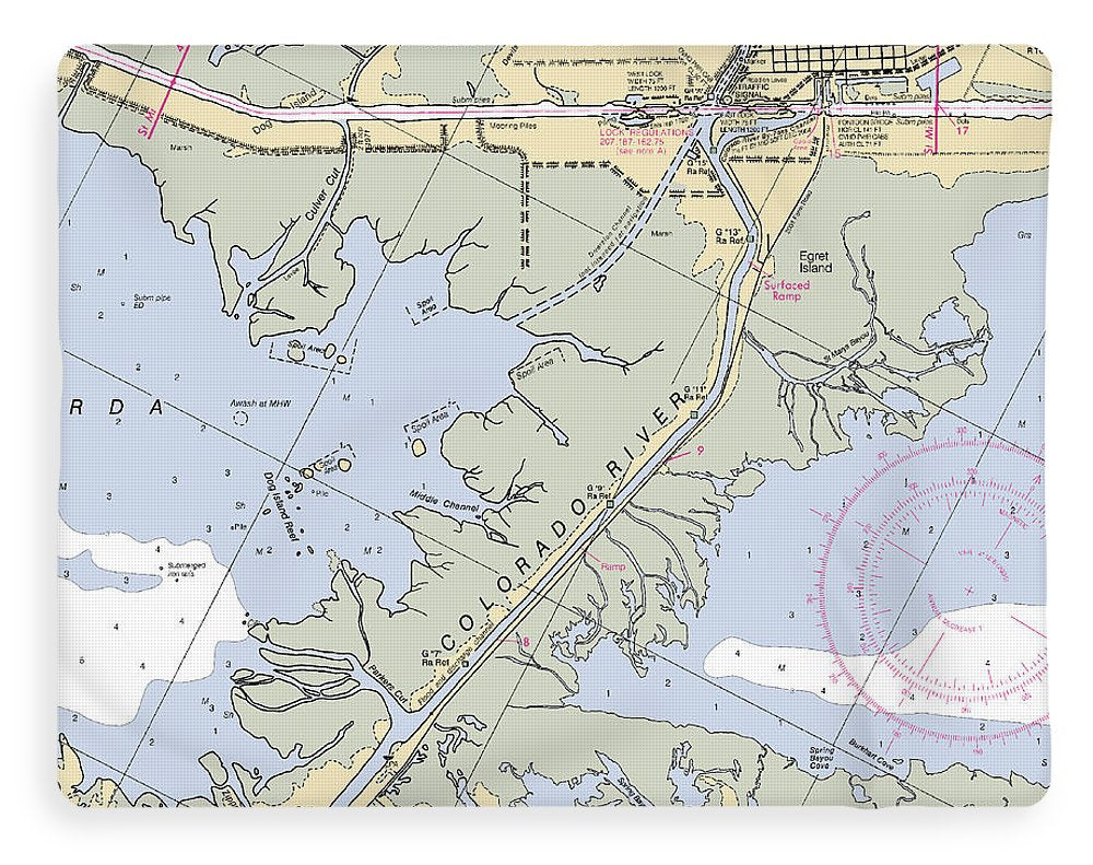 Matagorda-texas Nautical Chart - Blanket