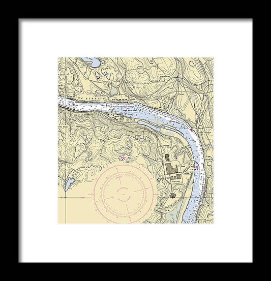 Middle Haddam-connecticut Nautical Chart - Framed Print