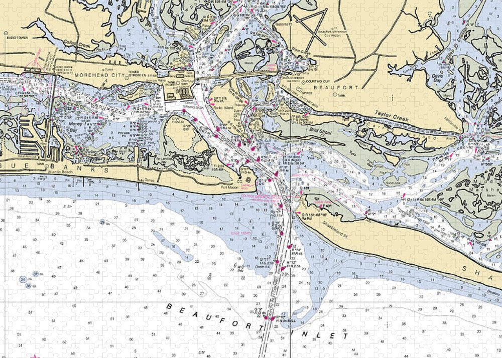 Morehead City-north Carolina Nautical Chart - Puzzle