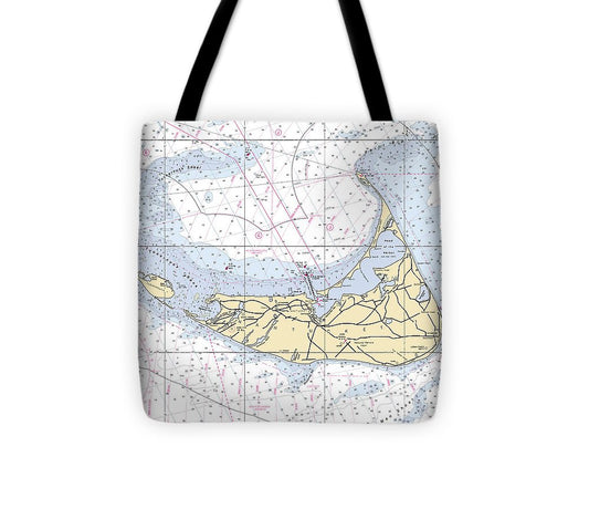 Nantucket 5X6 Massachusetts Nautical Chart Tote Bag