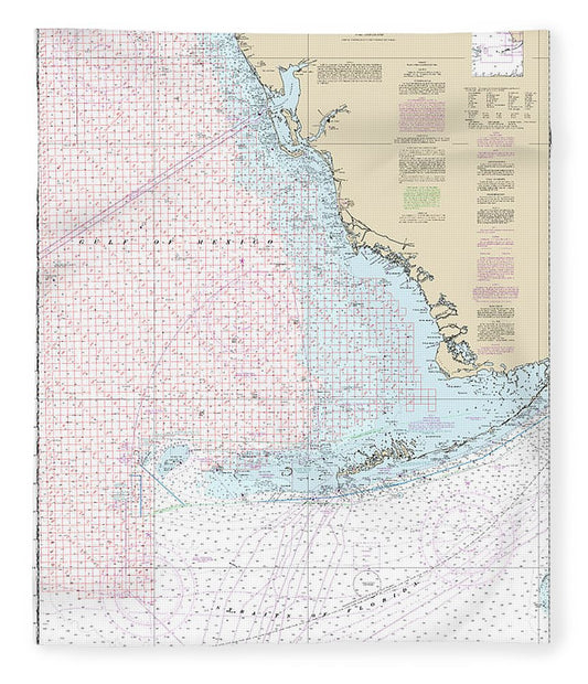 Nautical Chart 1113A Havana Tampa Bay (Oil Gas Leasing Areas) Blanket