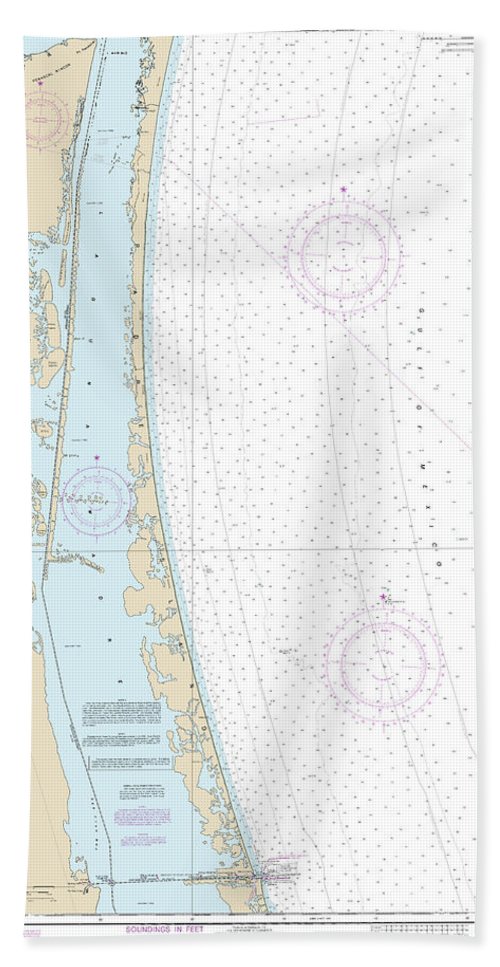 Nautical Chart-11304 Northern Part-laguna Madre - Bath Towel