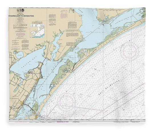 Nautical Chart 11313 Matagorda Light Aransas Pass Blanket