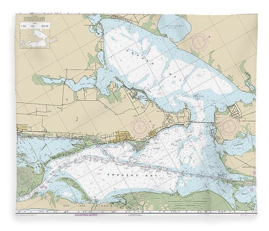 Nautical Chart 11314 Intracoastal Waterway Carlos Bay Redfish Bay, Including Copano Bay Blanket