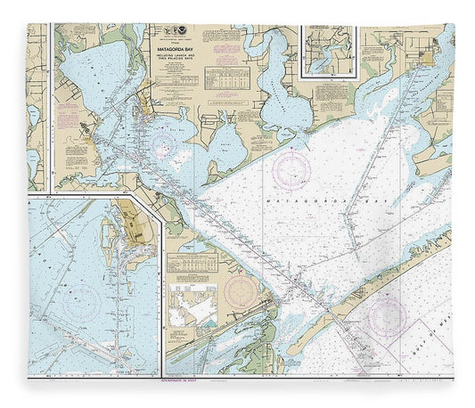 Nautical Chart 11317 Matagorda Bay Including Lavaca Tres Palacios Bays, Port Lavaca, Continuation Lavaca River, Continuation Tres Palacios Bay Blanket