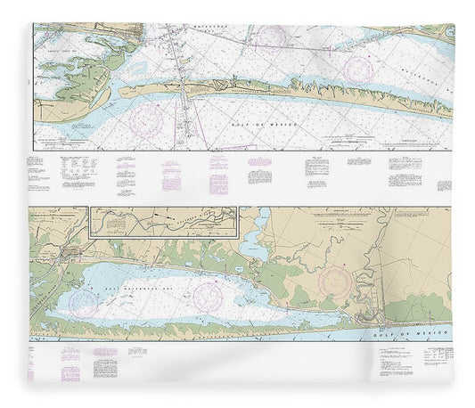 Nautical Chart 11319 Intracoastal Waterway Cedar Lakes Espiritu Santo Bay Blanket