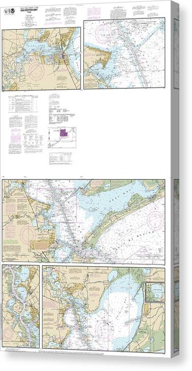 Nautical Chart-11326 Galveston Bay Canvas Print