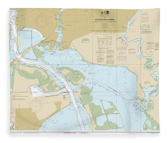 Nautical Chart 11328 Houston Ship Channel Atkinson Island Alexander Island Blanket