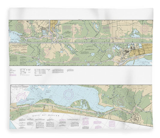 Nautical Chart 11331 Intracoastal Waterway Ellender Galveston Bay Blanket