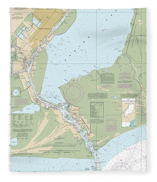 Nautical Chart 11342 Sabine Pass Lake Blanket