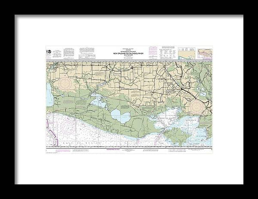 A beuatiful Framed Print of the Nautical Chart-11345 Intracoastal Waterway New Orleans-Calcasieu River West Section by SeaKoast