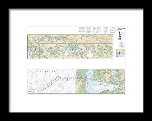 A beuatiful Framed Print of the Nautical Chart-11347 Calcasieu River-Lake by SeaKoast