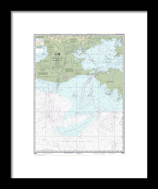 A beuatiful Framed Print of the Nautical Chart-11349 Vermilion Bay-Approaches by SeaKoast