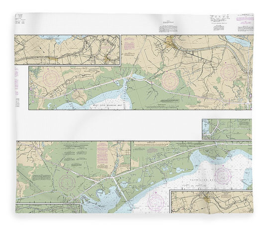 Nautical Chart 11350 Intracoastal Waterway Wax Lake Outlet Forked Island Including Bayou Teche, Vermilion River, Freshwater Bayou Blanket