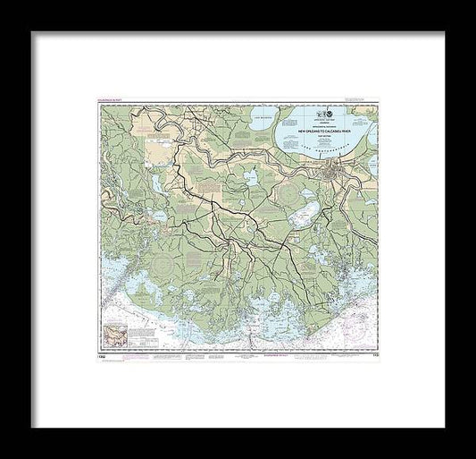 A beuatiful Framed Print of the Nautical Chart-11352 Intracoastal Waterway New Orleans-Calcasieu River East Section by SeaKoast