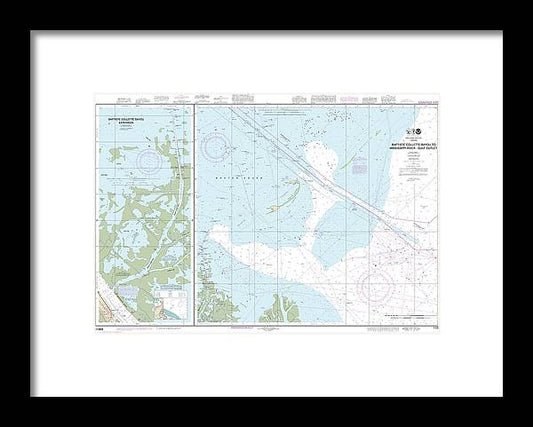 Nautical Chart-11353 Baptiste Collette Bayou-mississippi River Gulf Outlet, Baptiste Collette Bayou Extension - Framed Print