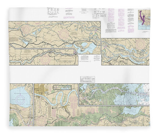 Nautical Chart 11354 Intracoastal Waterway Morgan City Port Allen, Including The Atchafalaya River Blanket