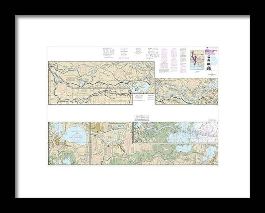 A beuatiful Framed Print of the Nautical Chart-11354 Intracoastal Waterway Morgan City-Port Allen, Including The Atchafalaya River by SeaKoast