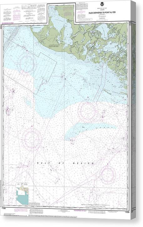 Nautical Chart-11356 Isles Dernieres-Point Au Fer Canvas Print