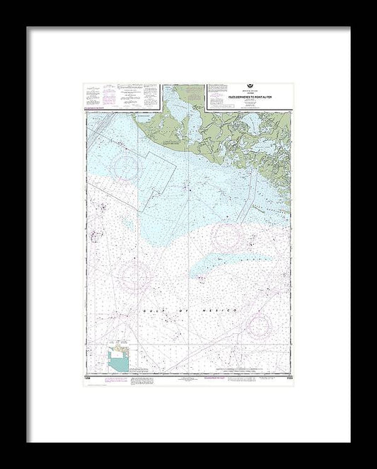 A beuatiful Framed Print of the Nautical Chart-11356 Isles Dernieres-Point Au Fer by SeaKoast