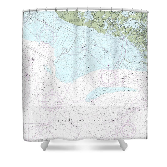 Nautical Chart 11356 Isles Dernieres Point Au Fer Shower Curtain
