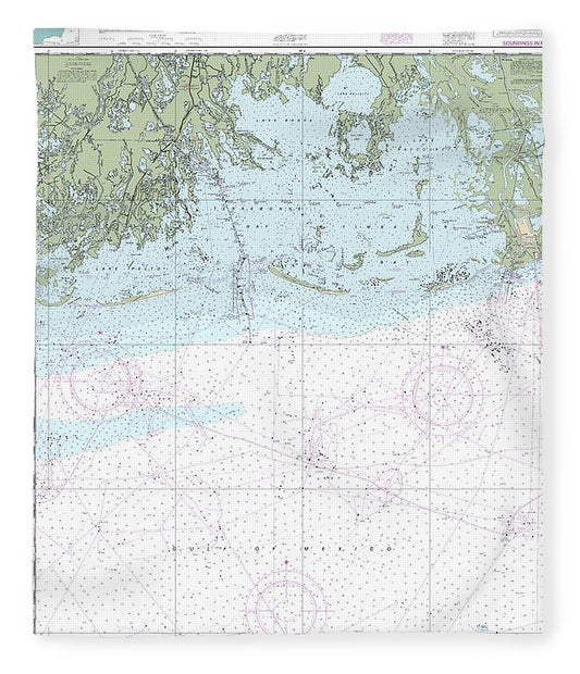 Nautical Chart 11357 Timbalier Terrebonne Bays Blanket