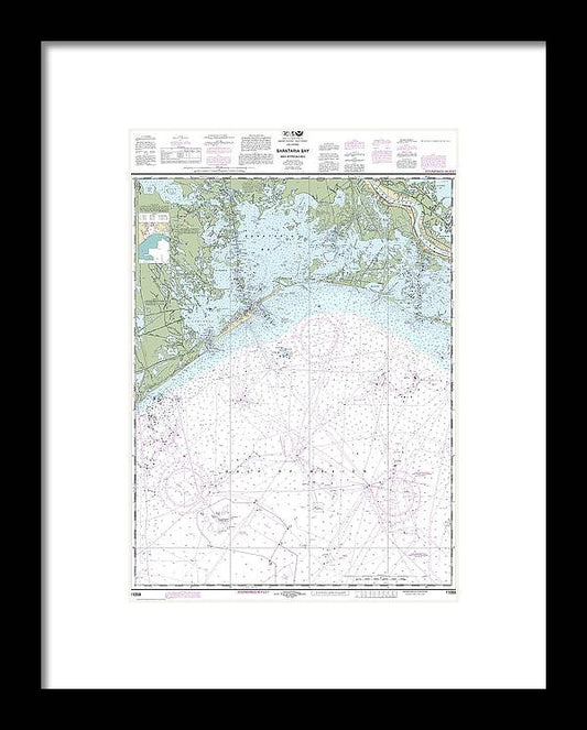 A beuatiful Framed Print of the Nautical Chart-11358 Barataria Bay-Approaches by SeaKoast