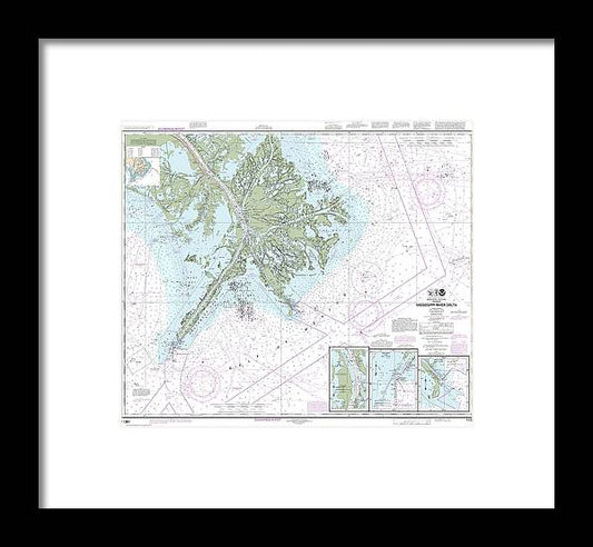 A beuatiful Framed Print of the Nautical Chart-11361 Mississippi River Delta, Southwest Pass, South Pass, Head-Passes by SeaKoast