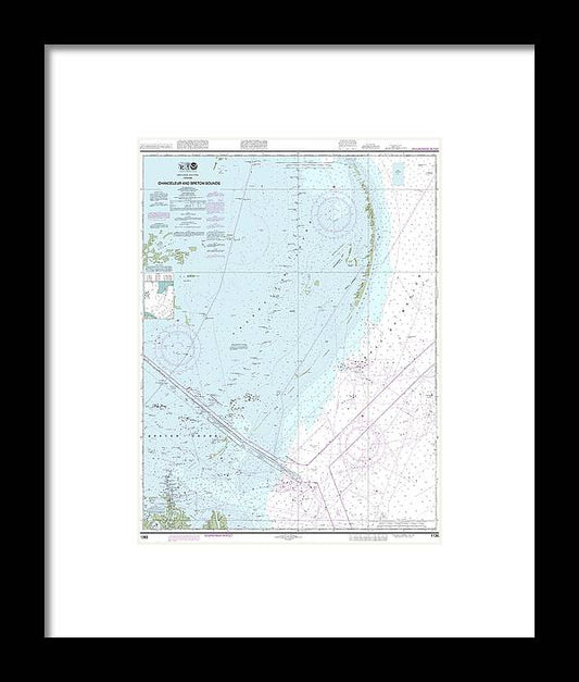 A beuatiful Framed Print of the Nautical Chart-11363 Chandeleur-Breton Sounds by SeaKoast