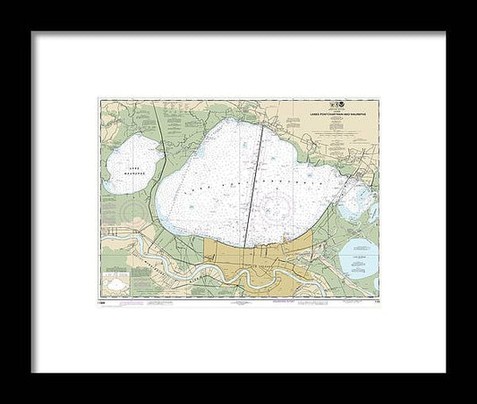 A beuatiful Framed Print of the Nautical Chart-11369 Lakes Pontchartrain-Maurepas by SeaKoast
