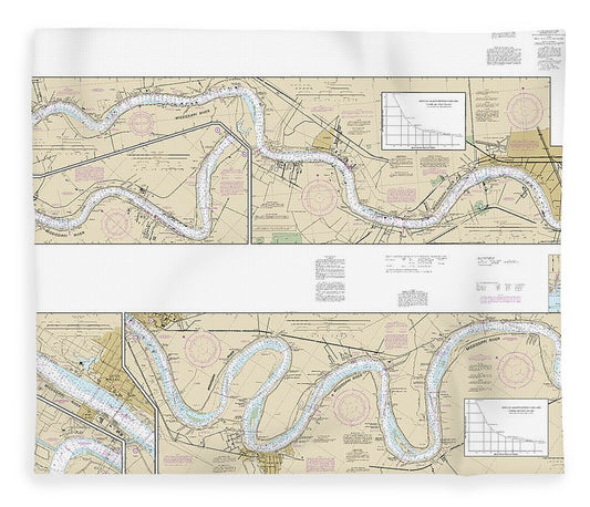 Nautical Chart 11370 Mississippi River New Orleans Baton Rouge Blanket