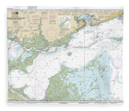 Nautical Chart 11371 Lake Borgne Approaches Cat Island Point Aux Herbes Blanket
