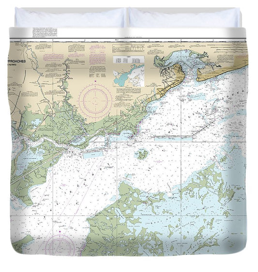 Nautical Chart 11371 Lake Borgne Approaches Cat Island Point Aux Herbes Duvet Cover
