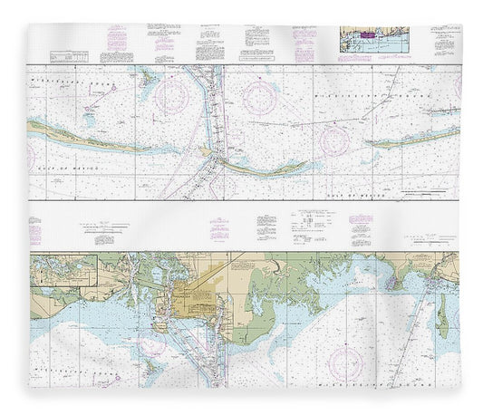 Nautical Chart 11374 Intracoastal Waterway Dauphin Island Dog Keys Pass Blanket