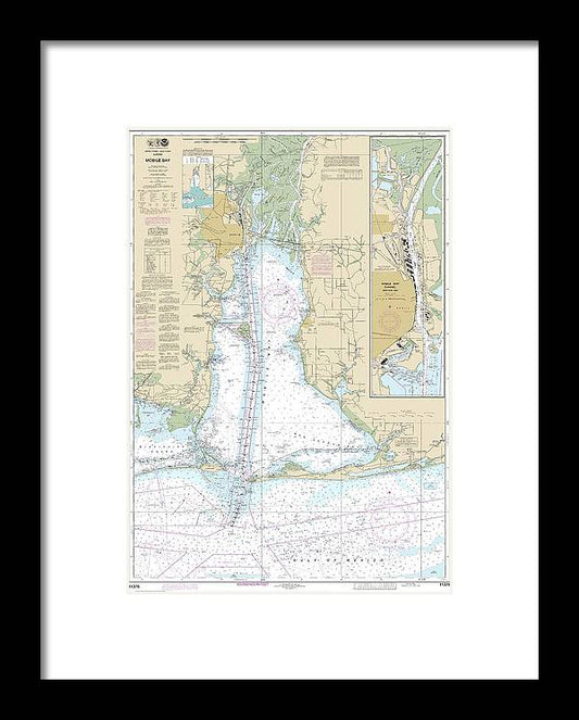 A beuatiful Framed Print of the Nautical Chart-11376 Mobile Bay Mobile Ship Channel-Northern End by SeaKoast