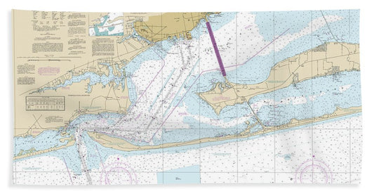 Nautical Chart-11383 Pensacola Bay - Bath Towel