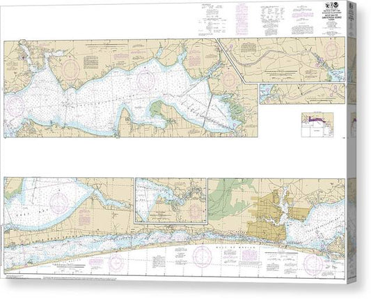 Nautical Chart-11385 Intracoastal Waterway West Bay-Santa Rosa Sound Canvas Print