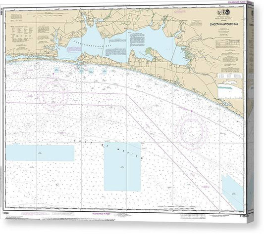 Nautical Chart-11388 Choctawhatchee Bay Canvas Print