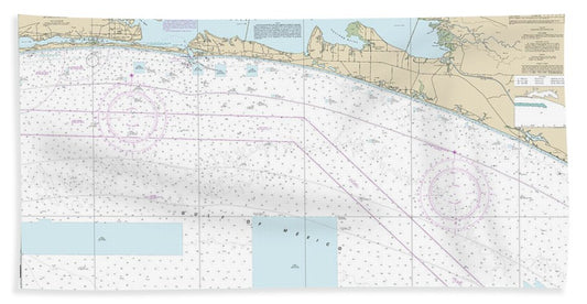 Nautical Chart-11388 Choctawhatchee Bay - Bath Towel