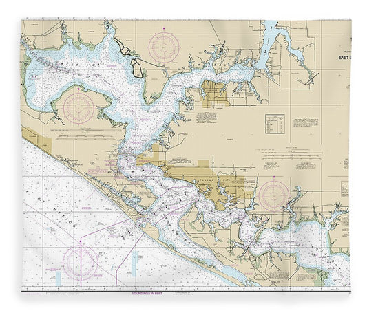 Nautical Chart 11390 Intracoastal Waterway East Bay West Bay Blanket
