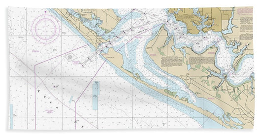 Nautical Chart-11391 St Andrew Bay - Bath Towel