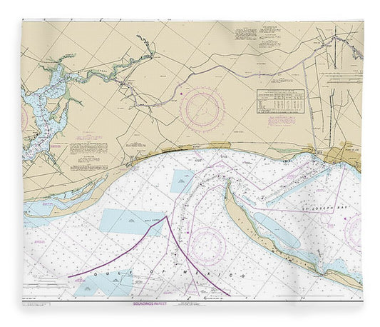 Nautical Chart 11393 Intracoastal Waterway Lake Wimico East Bay Blanket