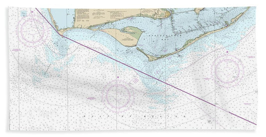 Nautical Chart-11401 Apalachicola Bay-cape San Blas - Bath Towel
