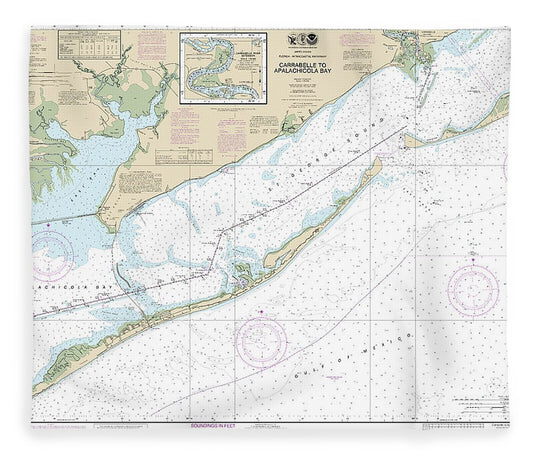 Nautical Chart 11404 Intracoastal Waterway Carrabelle Apalachicola Bay, Carrabelle River Blanket