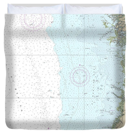 Nautical Chart 11409 Anclote Keys Crystal River Duvet Cover