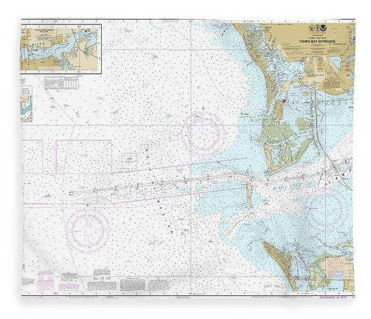 Nautical Chart 11415 Tampa Bay Entrance, Manatee River Extension Blanket